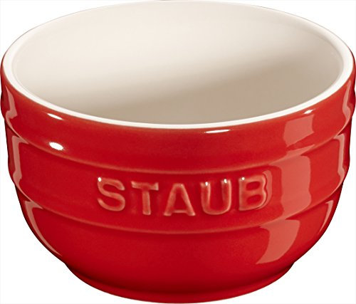 Staub Keramik Dessertschale Auflaufform Förmchen, rund, 6er Set Kupferrot 8 cm