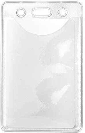 Karteo Kartenhüllen Din A7 Format [1 Stück] Vinyl Ausweishüllen transparent vertikal Ausweishülle 105 x 74 mm Ausweishalter für Ausweise