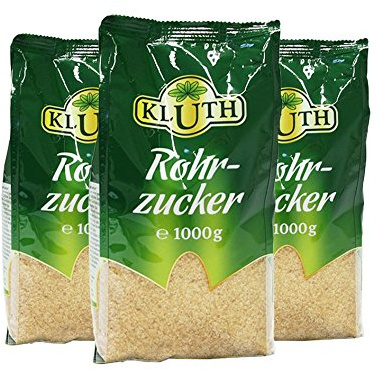 Kluth Rohrzucker, 1000g, 3er Pack
