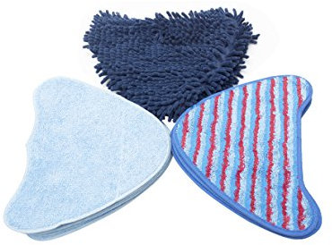 LTWHOME Replacement Blue Stripe Pads Coral Pads and Microfibre Cleaning Pads Set Fit for Vax Steam Cleaner Mops S2, S2C, S3, S3S, S85-CM, S7, S86-SF-CC, S86-SF-C (Pack of 14)