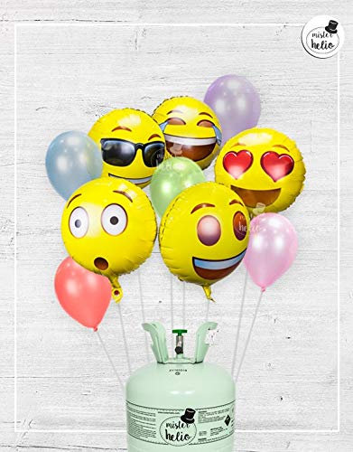 Bonbonne d'hélium Mr.Hélium + ballons émoticônes