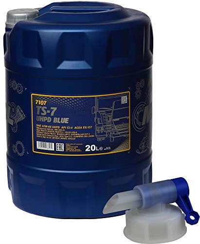 20 L MANNOL TS-7 UHPD Blue 10W-40 API CJ-4 Motoröl synthetisch Oil + Auslaufhahn