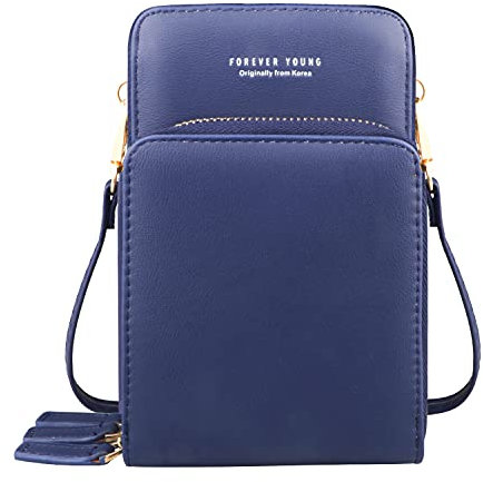 Piccola borsa del telefono crossbody per le donne, per cellulare, portafoglio borsetta,Leggero PU pelle multi scomparto a tracolla con slot per schede cinghia regolabile