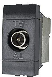 Connettore Presa TV Terminale Maschio, Compatibile Con Bticino Living Light (Nero)