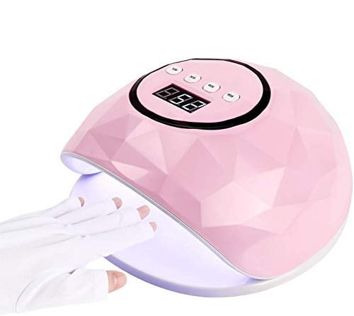 86W Secador de Uñas, Lámpara de Uñas LED UV con 39 Luz y Sensor Automático y 4 Temporizador(Rosa)