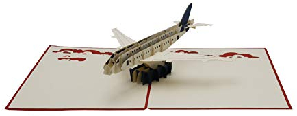 design3dkarten® Flugzeug, Pilot, Reisegutschein, Gutschein Flugreise, Urlaub, 3d Klappkarte, Pop Up Karte, Glückwunschkarte, Grußkarte, Geschenkkarte
