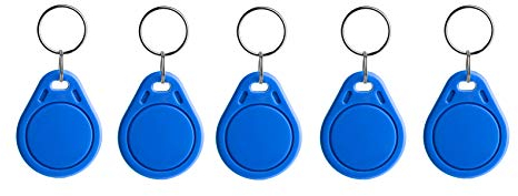 RFID Anhänger, 40x32mm, EM4200, für kompatible Schließanlagen, blau, 5 Stück - Nicht für das Smartphone geeignet