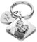 Porte-clés Personnalisé Calendrier Date et Photo Texte Gravé Porte-clés pour Hommes Femmes Cadeau pour Anniversaire Mariage Fête des Pères (Porte-clés Argent)
