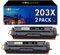 GPC IMAGE 203X Schwarz Toner Kompatible für HP 203X 203A CF540X CF540A für Toner HP Color Laserjet Pro MFP M281fdw M281fdn M281cdw M280nw M254dw M254nw M254dn (2er-Pack, Schwarz)