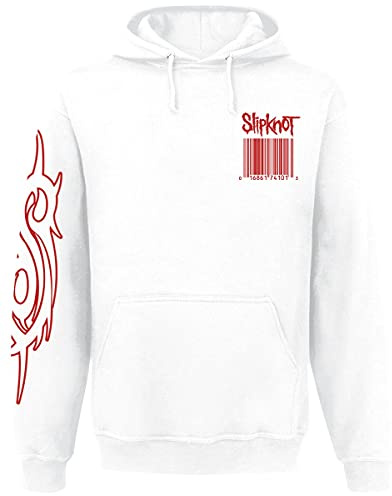 Slipknot Wait & Bleed Barcode Männer Kapuzenpullover weiß