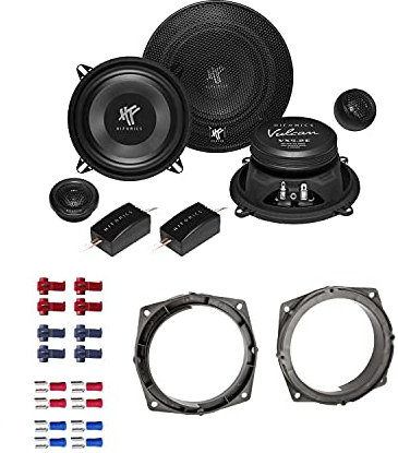 Hifonics VX 5.2E Auto Lautsprecher Boxen 320 Watt 13 cm 2 Wege Kompo passend für Mitsubishi Colt (Z30/Z30G/Z3V) 2004-2012 Türen Front