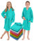 LEBENGOOD - Peignoir de bain enfant, et Robe de Chambre: Fille et Garçon - 100% coton OEKO-TEX®. - 2 poches, ceinture, Capuche, en peluche très doux (14, Turquesa)