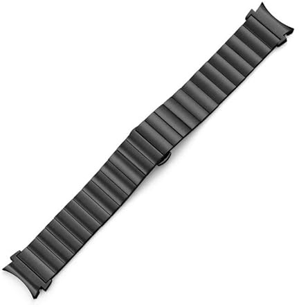 System-S Armband 20 mm aus Metall für Samsung Galaxy Watch 4 Smartwatch in Schwarz