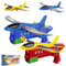 HETITU Flugzeug Spielzeug,2 Stück Styropor mit 2 Stück Katapult Pistole,Segelflugzeug Kinder Outdoor,Wurfgleiter Styroporflieger Katapult Pistole Kinderspielzeug