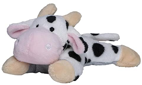 Minifeet Schmoozies Kuh - 2in1 Plüschtier & Displayreiniger mit Unterseite aus Mikrofaser - kuschelig weich - Geschenk für Babys Kinder oder Freunde