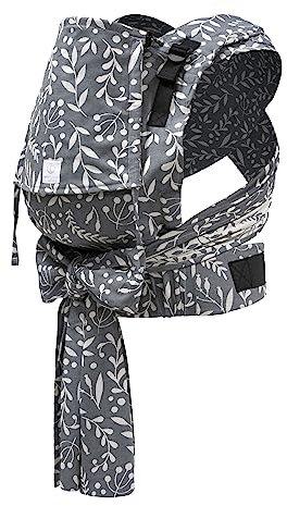 Stokke Limas Babytrage Plus, Floral Slate - Modell 2023 (OCS) - Half Buckle Babytrage - Drei Tragepositionen - Ab 1 Monat/4 kg bis 18 kg
