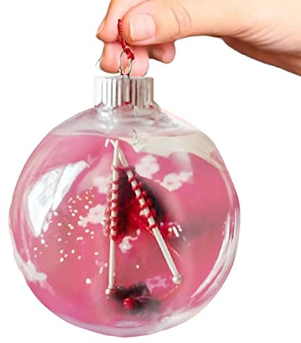 LINGJIONG Decorazioni per albero di Natale, palline per lavori a maglia e uncinetto, ornamento decorativo con cerchio sospeso, decorazioni per feste e feste, per soggiorno, camera da letto
