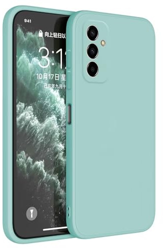 Topme Handyhülle Hülle Fur Samsung Galaxy M13 (4G) (6.6 Inches) Case Schutzhülle, Hautschutz Aus TPU Silikonhülle - Helles Cyan