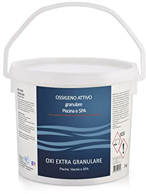 OXI EXTRA GRANULARE 5 Kg, Ossigeno attivo granulare per Piscine, Vasche e SPA