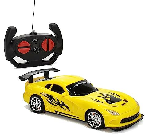 Generico Auto radiocomandata Super Car Racing con Fari Led, Auto Sportiva Radiocomando RC Super Car Racing Radiocomandata,Macchina Telecomandata Bambini,Scala 1:20,Colori Assortiti
