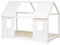 Laïba Kids Lit Cabane Enfant Fenêtre Maison du Bonheur Blanc - Bois 90x190 cm