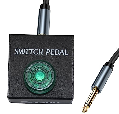 Tavsou Tap Switch Pedal für Gitarre Effektpedal Fußschalter mit TS Kabel (Latch Tap Switch)