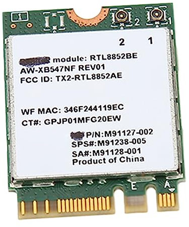 RTL8852BE Netzwerkkarte, 2,4 G/5 G Dualband, 1800 Mbit/s, BT 5.2, Unterstützt MU MIMO, fürfürfür für ISUS für MSI fürfür Terransforce für Hasee Computers