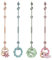 Vicloon Silicone Toy Clip, 4Pcs Toy Safety Straps, Food Grade Silicone Pacifier Clips Sippy Cup Strap, Adjustable Stroller Pacifier Strap Hanging Toys, Baby Toy Anti Drop Chain