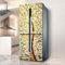 Fridge Wraps Kitchen Fridge Stickers Cover Full Doors, Fridge Sticker Full Covering Door Fridge Covers Decor, Freezer Skins Wall Stickers for Kitchen Decal, Golden Leaves Tree