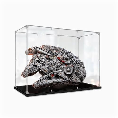 Transparente Acryl-Vitrine für Lego 75192 Ultimate Millennium Falcon, staubdichte Vitrine, kompatibel mit Lego 75192, staubdichte Displaybox. 84,8 x 64,8 x 24,9 cm (nur Vitrine) (2 mm)