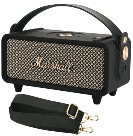 Taoricen Étui en Silicone Compatible avec Marshall Emberton II Enceinte, Voyage étui de Protection, étui pour Haut-Parleur avec poignée de Transport et bandoulière (Noir)