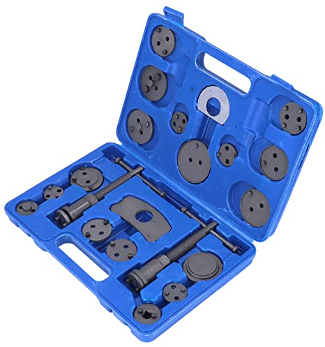 Eujgoov Auto-Scheibenbremssattel-Werkzeugsatz, Bremssattel-Windback-Werkzeugsatz, Chrom-Vanadium-Stahl-Adapter, Magnetischer Schaft, Windback-Werkzeuge