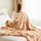 EMME Faux Kuscheldecke Flauschig, 150 x 200 cm, Felldecke, Pelz Wolldecke, Wohndecke, Super Weich, Plüschig, Warme Gemütliche Fleecedecke, Dicke, Elegant, Überwurf Für Sofa und Bett, Tie Dye Braun