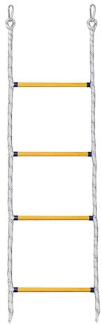 Marine Ladder - Boat Access Ladder, Lightweight Nylon Rope Ladder, Foldable Stainless Steel Climbing Ladder with Hooks | Boat Safety Ladder, Boat Boarding Ladder for Canoe, Kayak, and Pickup Truck