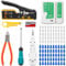 SGILE RJ45 Kit Herramientas de Prensado, Cat5 Cat6 Cat7 Máquina Integrada Multifunción, Kit de Pruebas de Cable LAN de Mantenimiento Iformático, Juego Herramientas Completo de Mantenimiento de Red