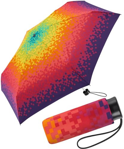 Regenschirm Rainbow Pixel - Taschenschirm Ultra Mini