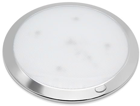Dream lighting 12 Volt LED Deckenlampe Dimmbar für Wohnmobil Camper Wohnwagen Deckenleuchte Warmweiß 3000K Boot Innenbeleuchtung LED Lampe Ultradünne Runde Leuchte 216MM 14,2W 830LM