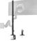 Extra Lange 814mm Schwerlast Monitorständer Stahlstange (bis 40kg) - 2-teilige Höhenverstellung, 2 Montagemöglichkeiten, DIY-kompatibel, Schwarz - Ersatz für Standard-Monitorarme