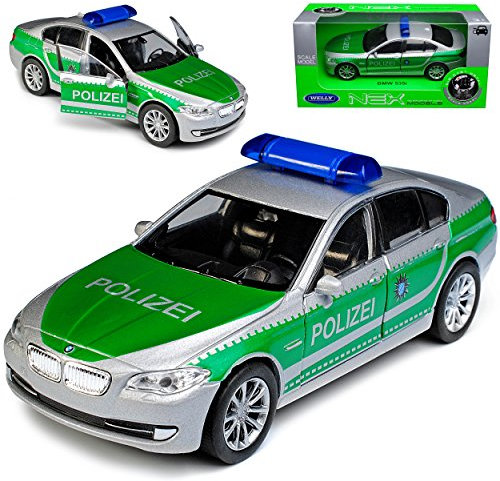 Welly B*M*W 5er F10 535i Silber Grün Polizei Limousine 2010-2017 ca 1/43 1/36-1/46 Modell Auto