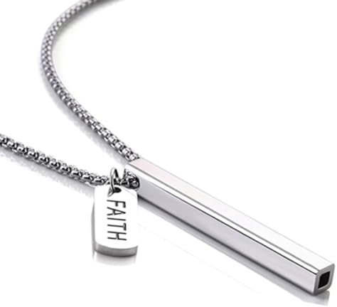 NHQZ Rauchentwöhnung hilfsmittel,raucherentwöhnung Kette,Edelstahl,für Damen Herren Meditations Spirituelle(Silber)