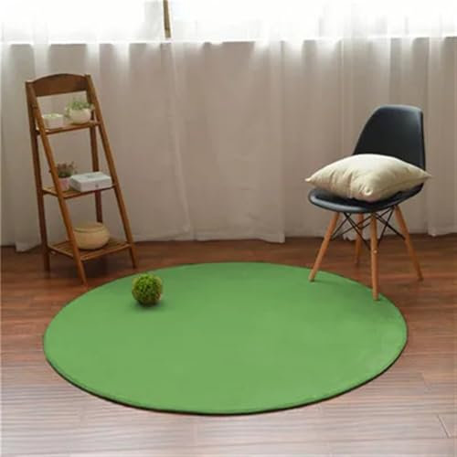 Teppiche Gegend Nordischer Korallenteppich, Wohnzimmer-Bodenmatte, Schlafzimmer, rutschfeste Decke, Wohnzimmerteppich, Schlafzimmer, Nachttisch, runder Bodenteppich(1,Diameter 1.0m)