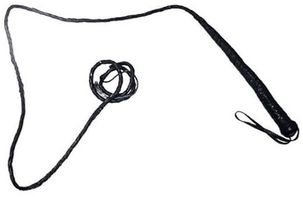 LP Divertissements Fouet en Cuir Noir 1. 8m