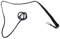 LP Divertissements Fouet en Cuir Noir 1. 8m