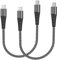 Câble iPhone USB C Court 30CM 2Pack, Câble USB C vers Lightning Apple Certifiés MFi Lightning TypeC Cordon iPhone Fil Chargeur iPhone Charge Rapide pour iPhone 14 Pro Max 13 12 11 XS XR X 8 SE