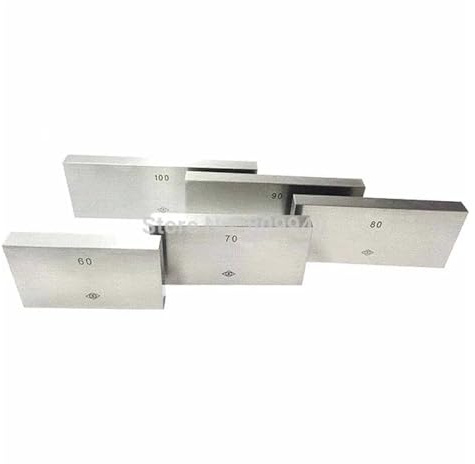 Jeu de cales étalon, Bloc De Jauge De Mesure De Précision, 10mm 20mm 30mm 40mm 50mm 100mm, Bloc De Jauge Carré En Acier, Mesure Vernier Pied À Coulisse Micromètre Outils de menuiserie(50mm)