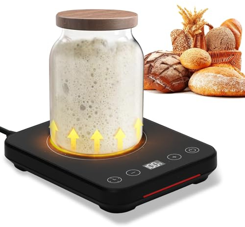 Sourdough Starter Warmer Mat, Warming Heating Pad for Sour Dough Starter, Sourdough Heater Proofing Tool for Home Baking with Timing, for Home Kitchen