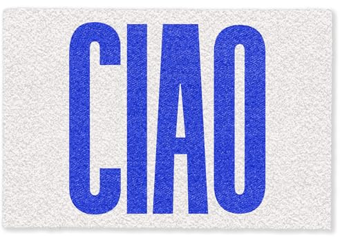 MuchoWow© Fußmatte innen Schmutzfangmatte Tür Teppichmatte für Innenbereich | 40x60 cm - Fußabtreter Haustür Teppich Fussmatte rutschfeste Matte Text – Ciao