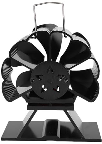FTVOGUE Ventilatore stufa legna alluminio | Termico, senza elettricità, +80% flusso, per camino