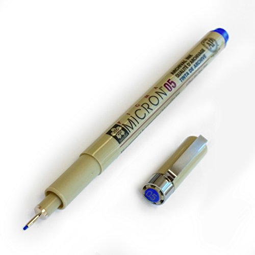 Sakura Pigma Micron - Pigment-Fineliner - 0,5 mm - blau - 3 Stück