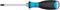 Hazet Screwdriver, Phillips Profile PH, 1 Piece, Blade matt Chrome-Plated, Burnished tip, 810U-PH2